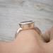 Garnet Marquise Ring, Red Stone Ring in Recycled Sterling Silver, Made To Order