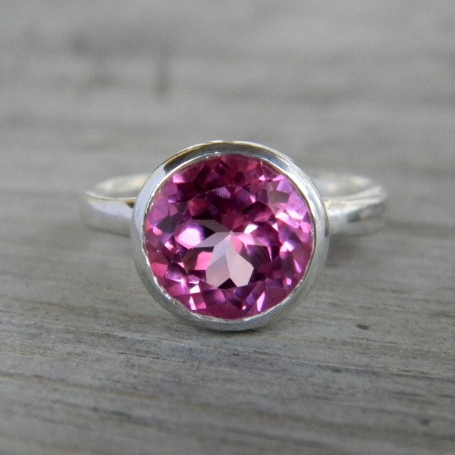 Pink Topaz and Sterling Ring, ROCK FETISH Limited Edition, Made to Order