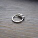 White Topaz Ring, Sterling SIlver Ring in a Three Stone Design