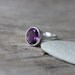 Grape Amethyst Ring, Oval Amethyst gemstone Ring in Recycled Sterling Silver
