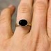 14k Gold And Black Spinel Ring, Gemstone and Recycled Gold Ring, Made To Order