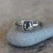 Rose Cut Diamond and 14k Palladium White Gold Ring, Cushion Cut Diamond Ring, Made in Your Size