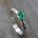Colombian Emerald and Recycled Sterling Band Ring, Made in Your Size
