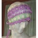 Hand Dyed VENISE Lace FLAPPER HEADBAND - Lavender - Orchid - Pale Pink - Apple Green