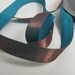 3 yards COLOR CHANGE IRIDESCENT Satin ribbon. Very tight weave. Bronze and Turquoise. 5/8 inch (16mm) wide. s470-6 Made in France