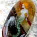 Mermaid and octopus in the water - fused glass pendant