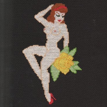 PATTERN Stitch'd Ink 'Bridget the Pin Up Girl Tattoo' Cross Stitch PDF Download
