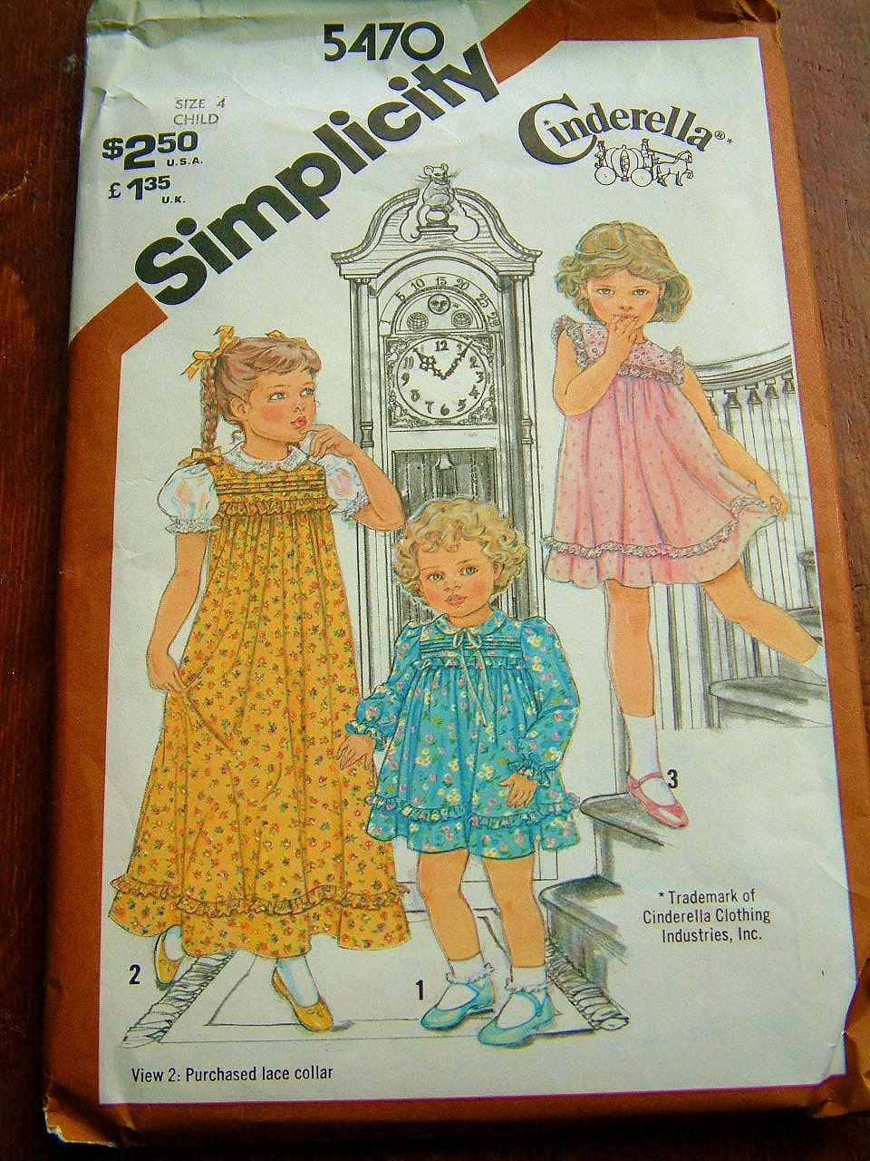 Toddler Child Size 4 Girls Dress Simplicity Pattern in Two Lengths 1980s Retro