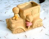 Japanese Vintage Kawaii Stoneware Planter Pot Decor by Takahashi