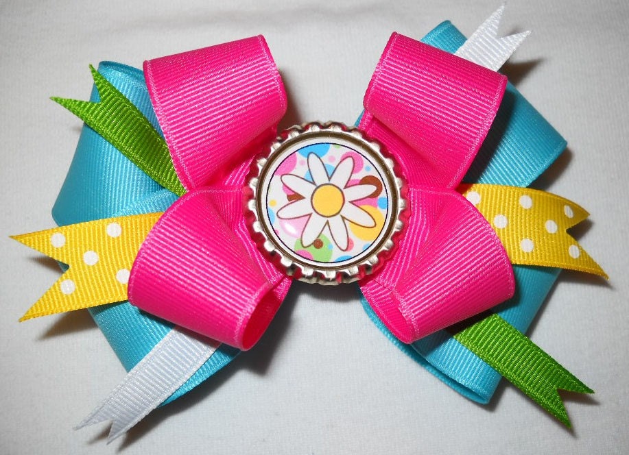 Girl Scout Daisy Double Boutique Hairbow