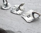 Personalized, 3 sterling silver stamped initals charms, tags, pendants, teamepe