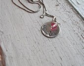 AGAPE, means unconditional love, All sterling pendant necklace, teamepe
