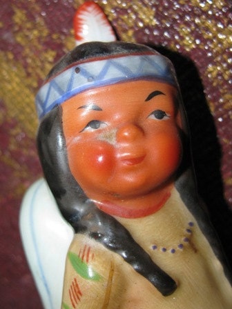 Sisters Indians 1950's Lefton Indian figurine by TheIDconnection