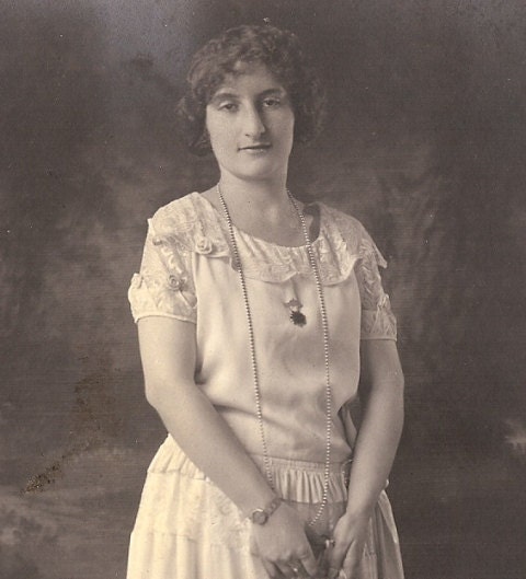 Vintage 1920's Black & White Photograph, Lenora Dorian, Galveston Texas Socialite, Graduation Photo, Piano Teacher
