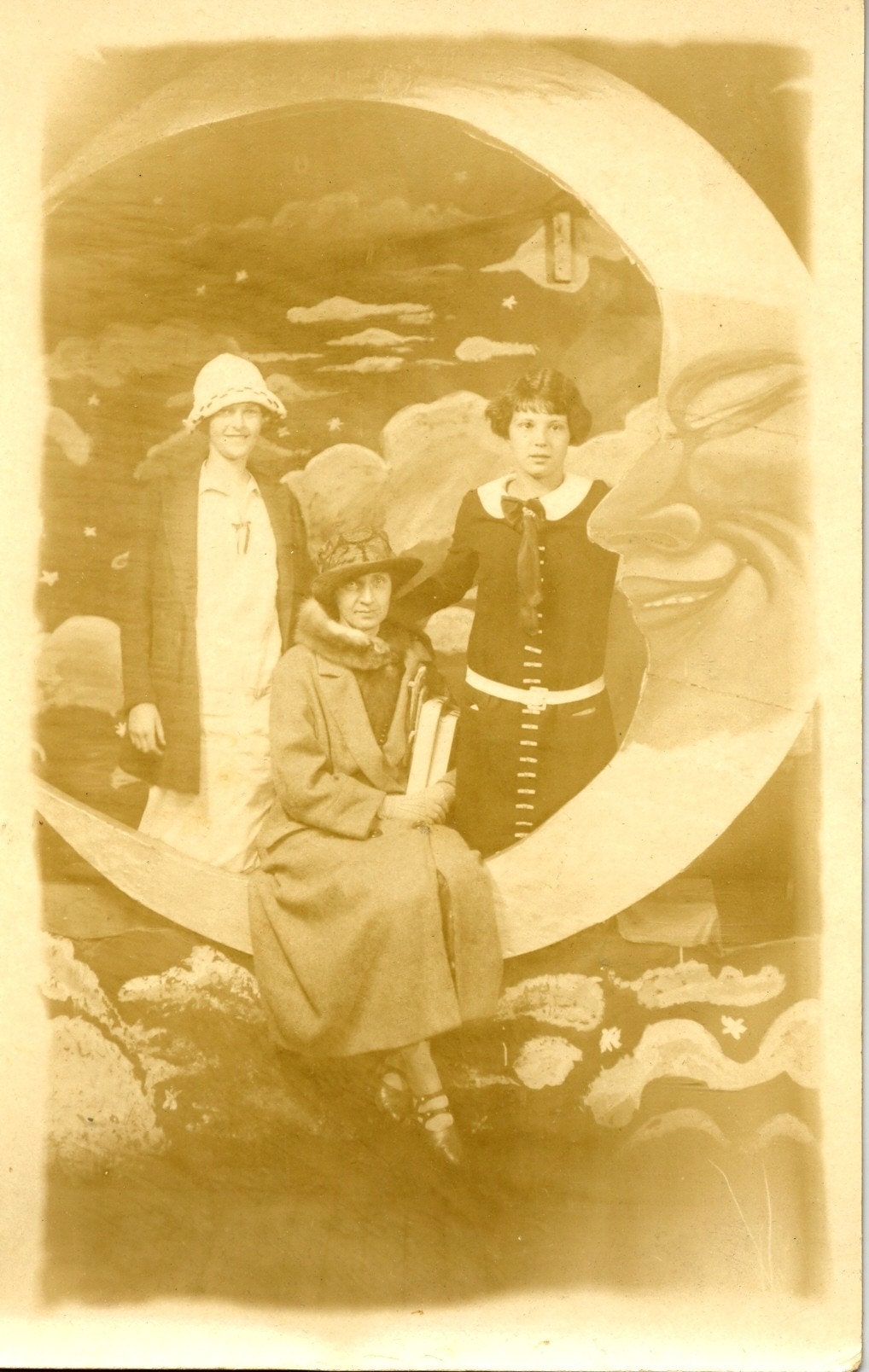 Vintage Crescent Moon