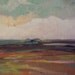 ACEO, Vista, original painting, oil, 100% charity donation, clouds, sky, desert, inexpensive
