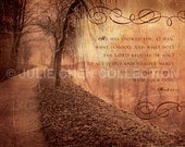 Scripture Art, Inspirational Art, Bible Verse Art, Christian Art . REQUIRED (Micah 6:8) 8x10 Fine Art Print