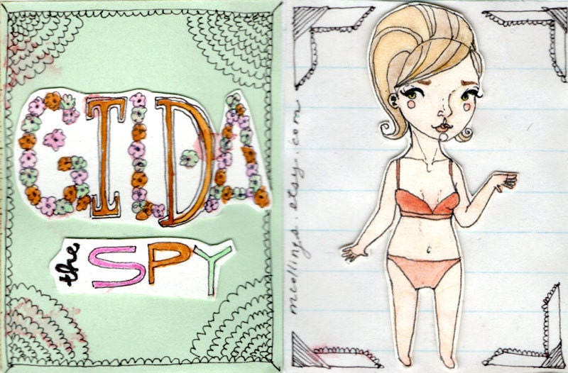 Gilda the Spy Handmade Paper Doll
