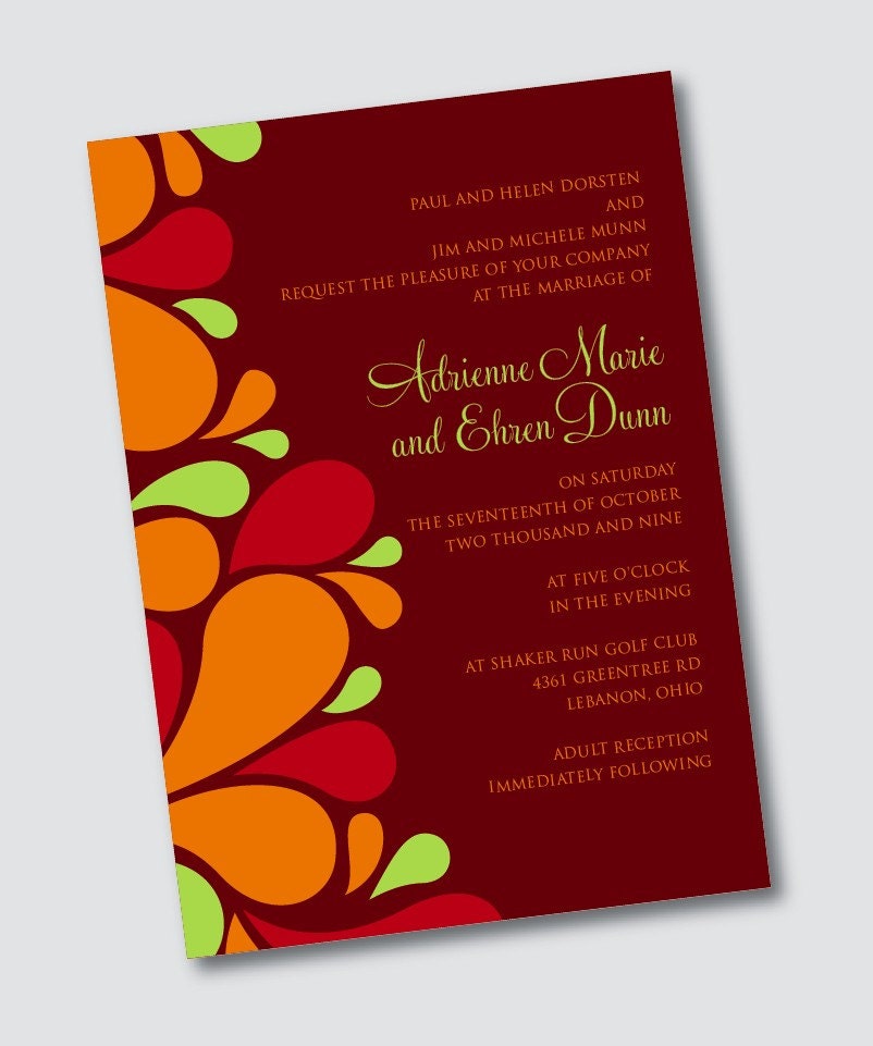 Wedding Invitation Adrienne - Sample Available