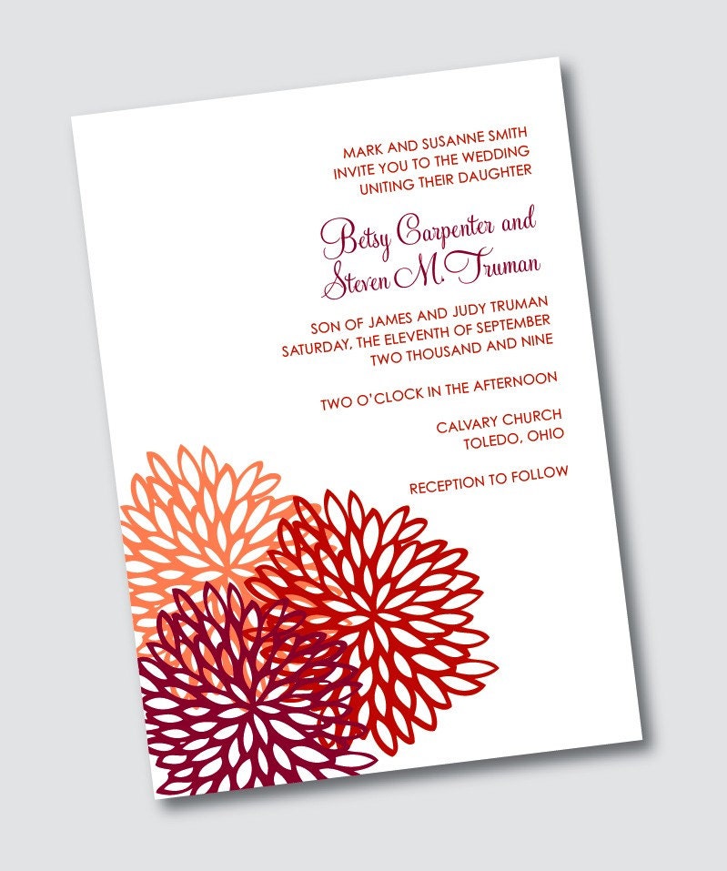 Wedding Invitation Betsy - Sample Available