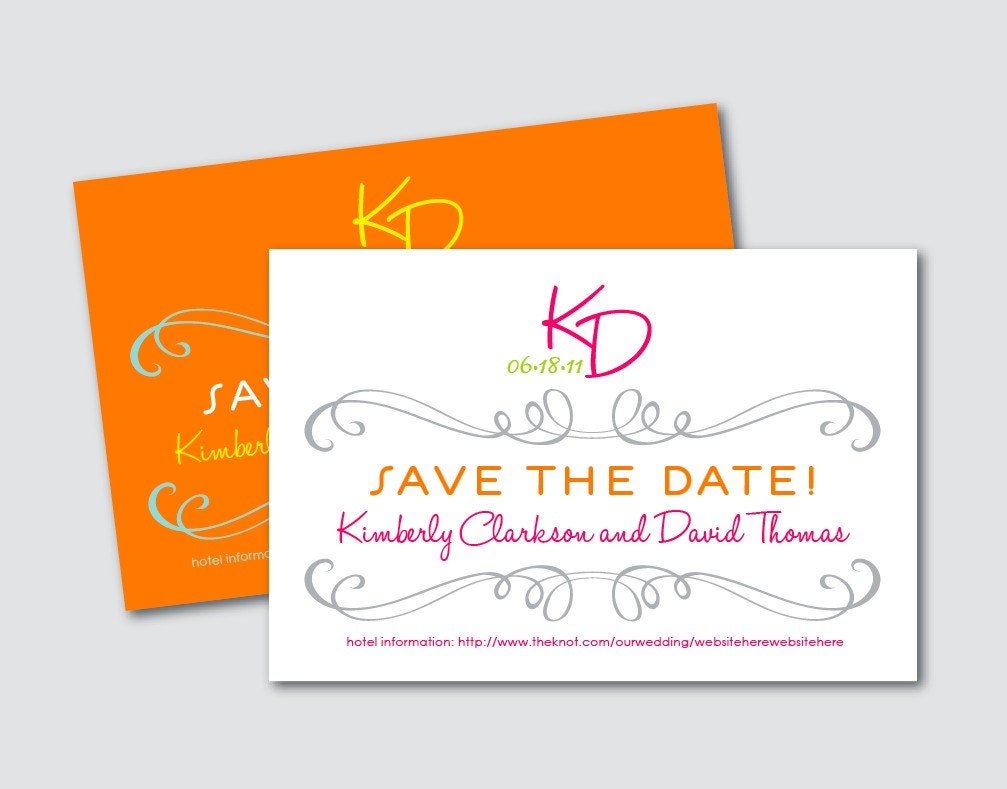Monogram Save The Date