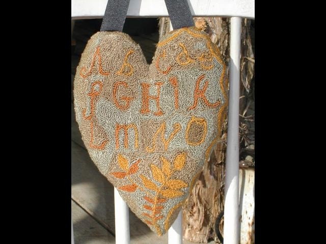 Sampler Heart - needle punch pattern from Notforgotten Farm