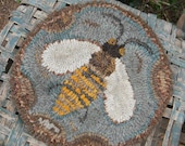 PATTERN - Honey Bee Hooked Chairpad - from Notforgotten Farm