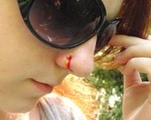 Simple Nose Fakers in Warm Summer Colors - Nose Jewelry For Noses With Just Two Holes - Quantity 4 - Made To Order