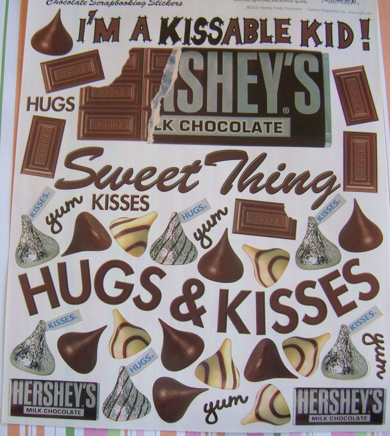Hersheys Chocolate Scrapbook Stickers by myalteredmuse on Etsy