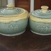 Low Profile Flour and Sugar Canister set of 2 Lidded Jar Set Ready to Ship
