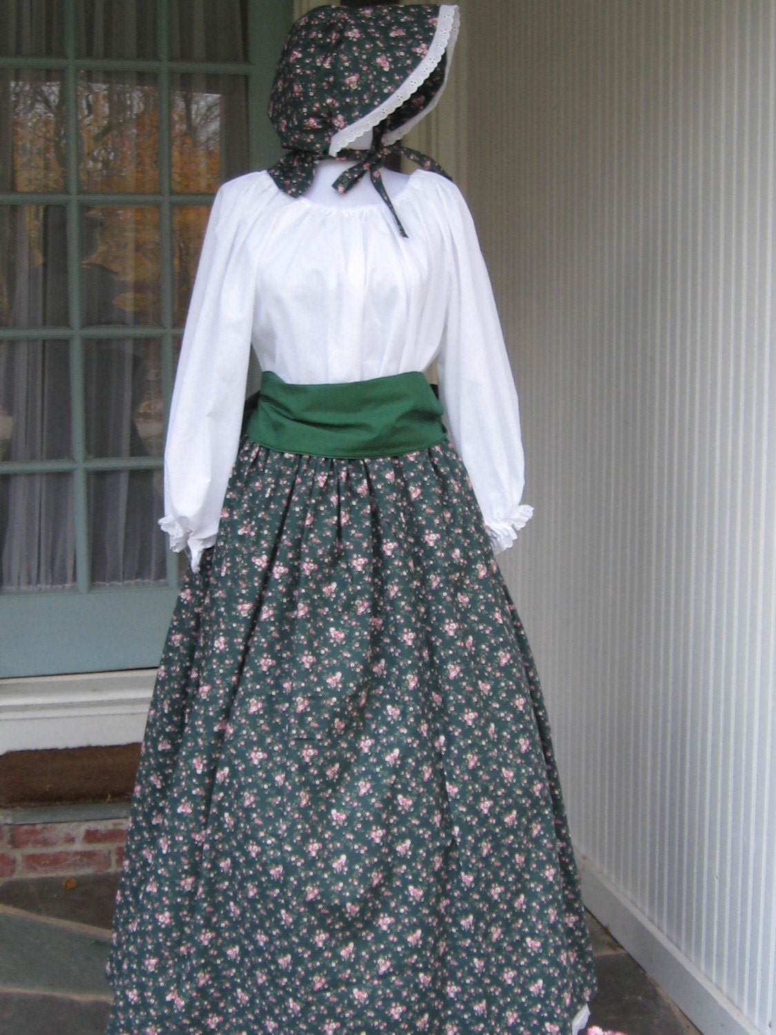 Ladies Victorian Colonial Tea Day Dress Dickens Costume 4 pc