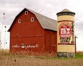 New Era Silo Photography Fine Art Potato Chip Sign Red Barn 5 x 7 Photograph From Rural America