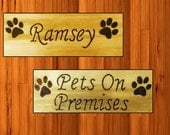 Personalized pet signs with paw prints crafting for pets everywhere
