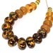 Handmade Lampwork Bead Set Silver Glass Caramel Brown Olive Amber Gold Topaz Honey -- Blown there by a Moonbeam