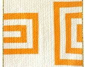 Graphic Modern Baby Quilt - Orange Creamsicle