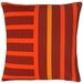 Decorative Throw Pillow - Super Tangerine Stripes