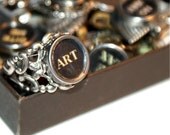 Personalized - Art Ring - Men's Jewelry - Vintage Typewriter Key