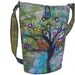 Bird in a Tree Hand Painted Applique Bucket Tote
