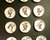 Lady Silhouettes Thumbtack Set