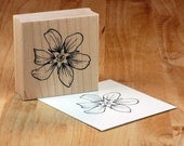 Nagoonberry flower  - mounted rubber stamp