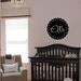Scalloped Circle Monogram with Name Vinyl Wall Decal