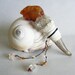 FINDING BALANCE crystal WAND with Beach Agate, Rock Crystal Quartz, Carnelian, Deer antler tip