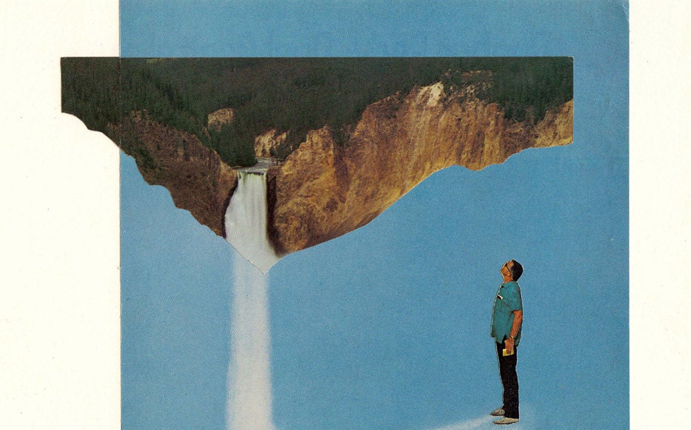 lessons on becoming invisible limited edition collage art print