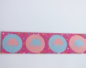 Pink & Blue Elephants Spotted Bookmark