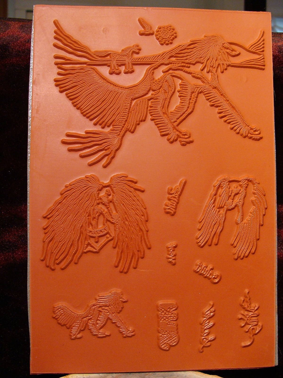 Saluki Deep Etch Art Stamp Set