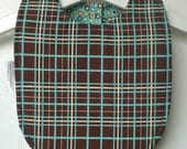 Reversible Bib....Teal and Brown
