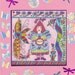Fairy Print Embellished Inspire Whimsical Folk Art, magic, dragonfly, butterflies, fantasy, enchantment, vibrant colors, flowers, bird