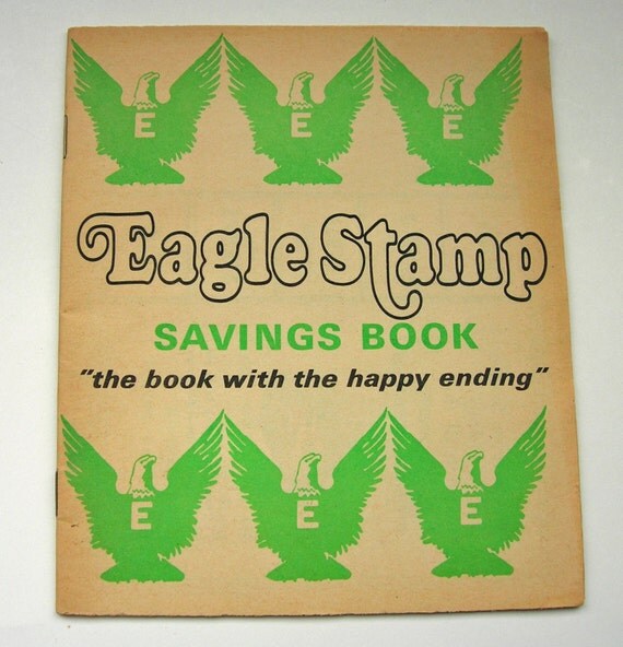 Vintage 1969 Eagle Stamp Savings Stamps Book by LaPetiteToo