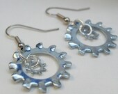 Hardware Earrings -  Lock on Tight Mama and Baby on Sterling Silver Earwires