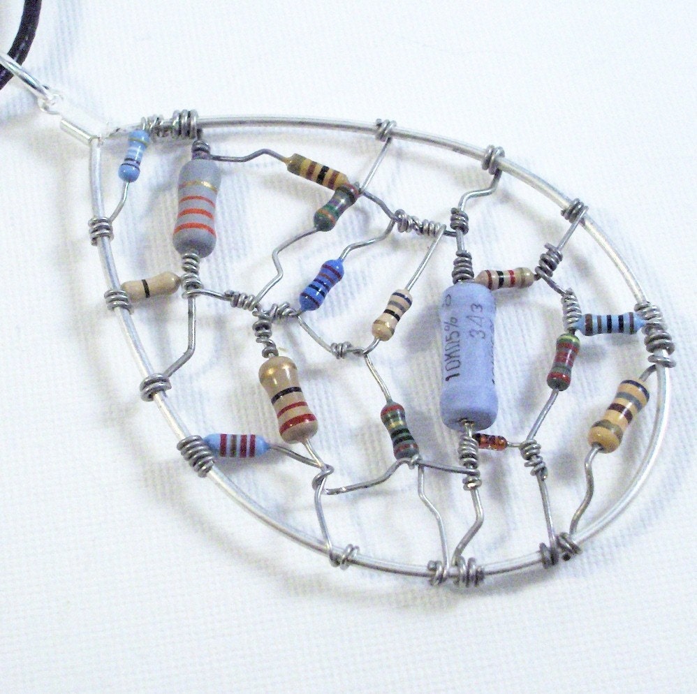 Geeky Pendant Dropped Tear Each One of a Kind Necklace
